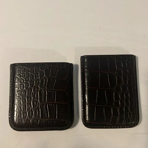 Smython classic 2 piece card case in Brown Mara Calf Skin New in Box - Picture 3 of 4